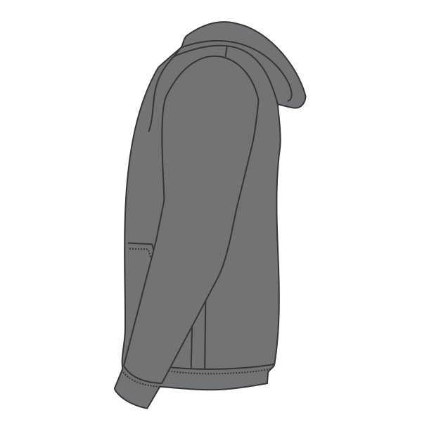 Independent Trading Co. Unisex Heathered French Terry Full-Zip Hooded Sweatshirt, Salt & Pepper / Salt & Pepper, Left Sleeve view