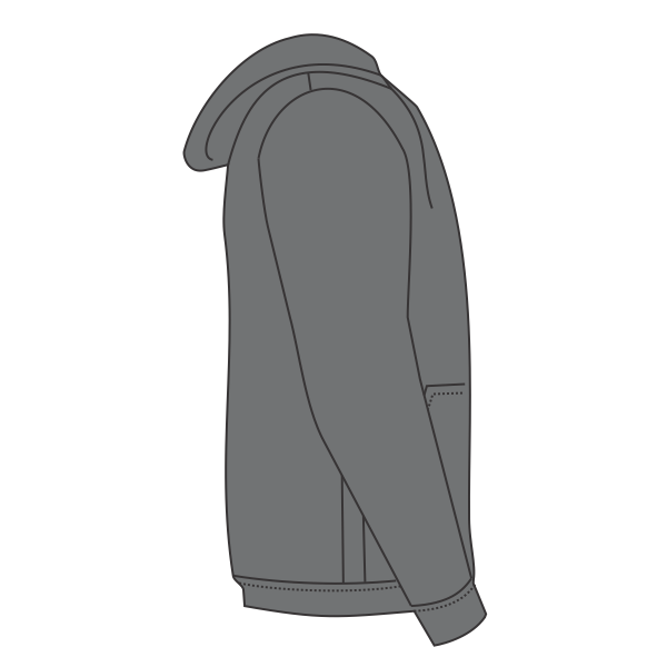 Independent Trading Co. Unisex Heathered French Terry Full-Zip Hooded Sweatshirt, Salt & Pepper / Salt & Pepper, Right Sleeve view