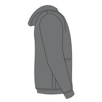 Independent Trading Co. Unisex Heathered French Terry Full-Zip Hooded Sweatshirt, Salt & Pepper / Salt & Pepper, Right Sleeve view