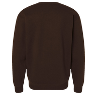 Independent Trading Co. Unisex Heavyweight Crewneck Sweatshirt, Brown, Back view