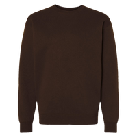 Independent Trading Co. Unisex Heavyweight Crewneck Sweatshirt, Brown, Front view
