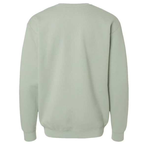 Independent Trading Co. Unisex Heavyweight Crewneck Sweatshirt, Dusty Sage, Back view