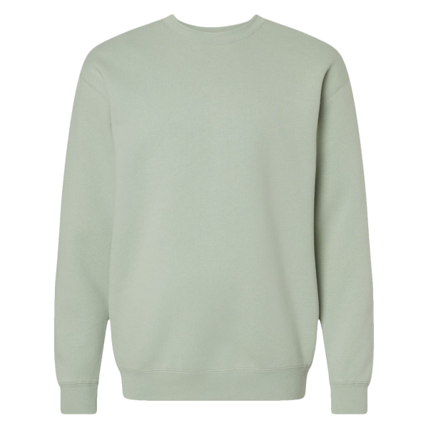Independent Trading Co. Unisex Heavyweight Crewneck Sweatshirt, Dusty Sage, Front view