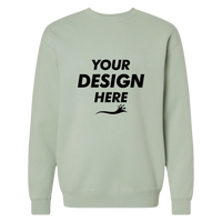 Independent Trading Co. Unisex Heavyweight Crewneck Sweatshirt, Dusty Sage, Front view, Mockup