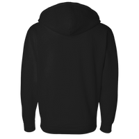 Independent Trading Co. Unisex Heavyweight Full-Zip Hooded Sweatshirt, Black, Back view