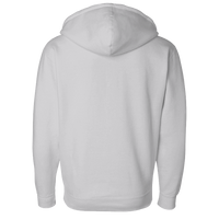 Independent Trading Co. Unisex Heavyweight Full-Zip Hooded Sweatshirt, Grey Heather, Back view