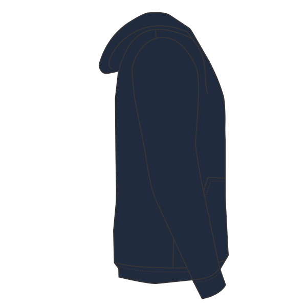 Independent Trading Co. Unisex Heavyweight Full-Zip Hooded Sweatshirt, Navy, Right Sleeve view
