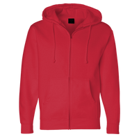 Independent Trading Co. Unisex Heavyweight Full-Zip Hooded Sweatshirt, Red, Front view