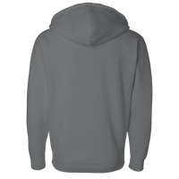 Independent Trading Co. Unisex Heavyweight Full-Zip Hooded Sweatshirt, Solid Charcoal, Back view