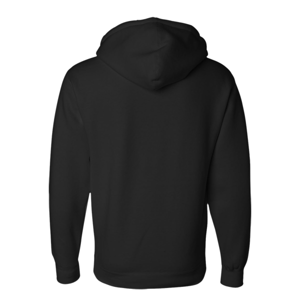 Independent Trading Co. Unisex Heavyweight Hooded Sweatshirt, Black / Black, Back view