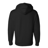 Independent Trading Co. Unisex Heavyweight Hooded Sweatshirt, Black / Black, Back view