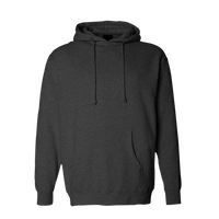 Independent Trading Co. Unisex Heavyweight Hooded Sweatshirt, Charcoal Heather / Charcoal Heather, Front view
