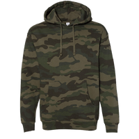 Independent Trading Co. Unisex Heavyweight Hooded Sweatshirt, Forest Camo / Forest Camo, Front view