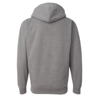 Independent Trading Co. Unisex Heavyweight Hooded Sweatshirt, Gunmetal Heather / Gunmetal Heather, Back view