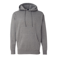 Independent Trading Co. Unisex Heavyweight Hooded Sweatshirt, Gunmetal Heather / Gunmetal Heather, Front view