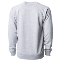Independent Trading Co. Unisex Icon Lightweight Loopback Terry Crewneck Sweatshirt, Athletic Heather, Back view