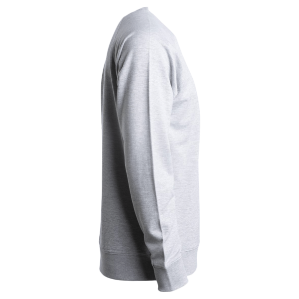 Independent Trading Co. Unisex Icon Lightweight Loopback Terry Crewneck Sweatshirt, Athletic Heather, Right Sleeve view