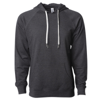 Independent Trading Co. Unisex Icon Lightweight Loopback Terry Hooded Sweatshirt, Charcoal Heather, Front view