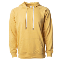 Independent Trading Co. Unisex Icon Lightweight Loopback Terry Hooded Sweatshirt, Harvest Gold, Front view