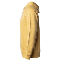 Independent Trading Co. Unisex Icon Lightweight Loopback Terry Hooded Sweatshirt, Harvest Gold, Left Sleeve view