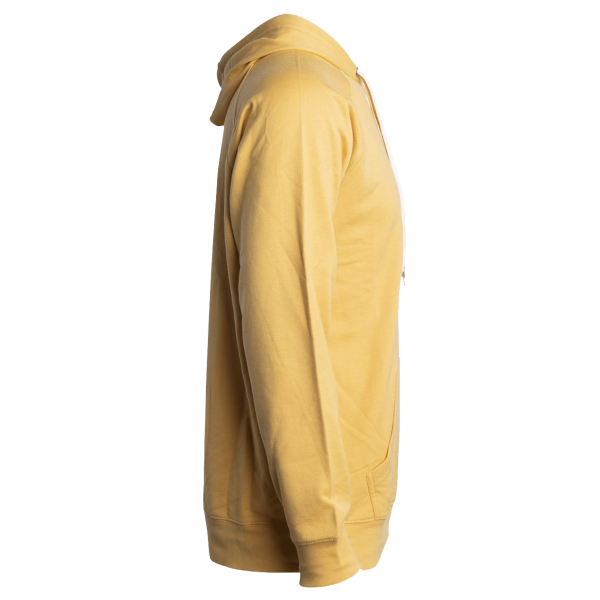 Independent Trading Co. Unisex Icon Lightweight Loopback Terry Hooded Sweatshirt, Harvest Gold, Right Sleeve view