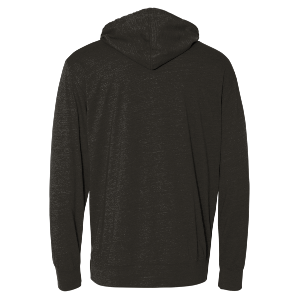 Independent Trading Co. Unisex Lightweight Hooded Pullover T-Shirt, Charcoal Heather, Back view