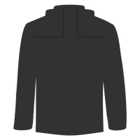 Independent Trading Co. Unisex Lightweight Quarter-Zip Windbreaker Pullover Jacket, Black / Black, Back view