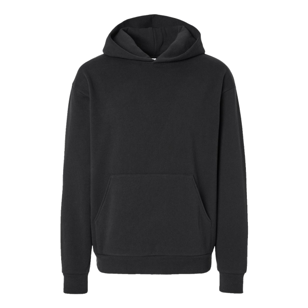 Independent Trading Co. Unisex Mainstreet Heavyweight Hooded Sweatshirt, Black, Front view