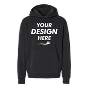 Independent Trading Co. Unisex Mainstreet Heavyweight Hooded Sweatshirt, Black, Front view, Mockup