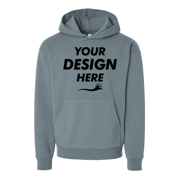 Independent Trading Co. Unisex Mainstreet Heavyweight Hooded Sweatshirt, Blue Magic, Front view, Mockup