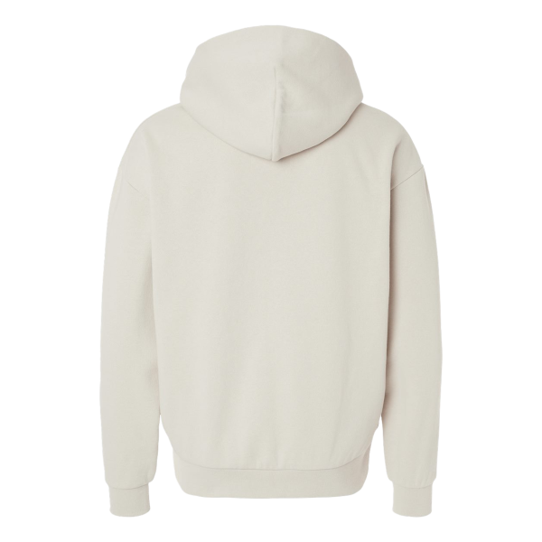 Independent Trading Co. Unisex Mainstreet Heavyweight Hooded Sweatshirt, Ivory, Back view