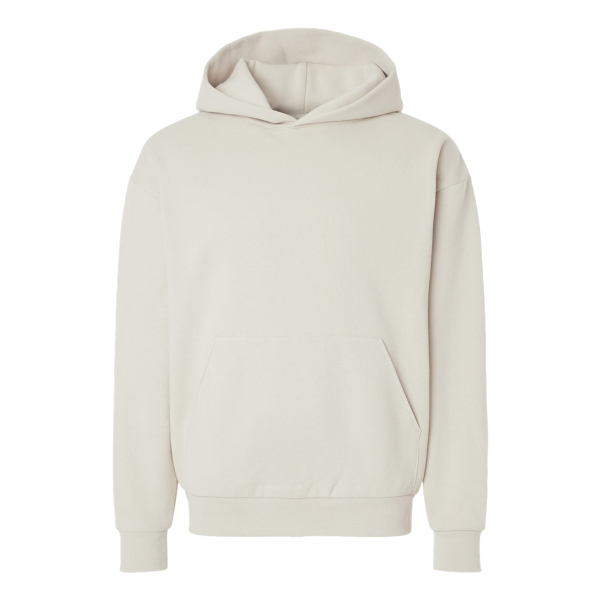Independent Trading Co. Unisex Mainstreet Heavyweight Hooded Sweatshirt, Ivory, Front view