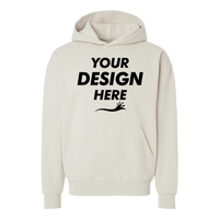 Independent Trading Co. Unisex Mainstreet Heavyweight Hooded Sweatshirt, Ivory, Front view, Mockup