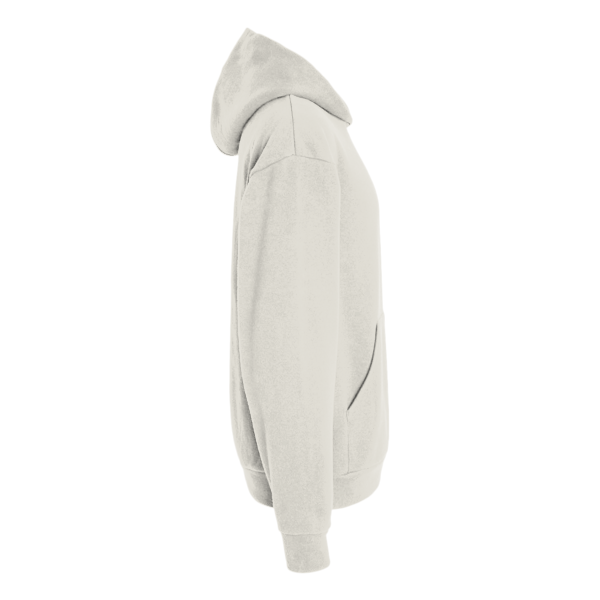 Independent Trading Co. Unisex Mainstreet Heavyweight Hooded Sweatshirt, Ivory, Right Sleeve view