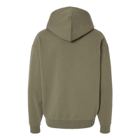 Independent Trading Co. Unisex Mainstreet Heavyweight Hooded Sweatshirt, Olive, Back view