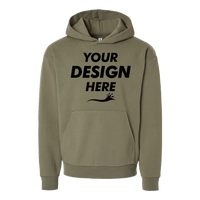 Independent Trading Co. Unisex Mainstreet Heavyweight Hooded Sweatshirt, Olive, Front view, Mockup