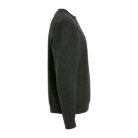 Independent Trading Co. Unisex Midweight Crewneck Sweatshirt, Charcoal Heather, Right Sleeve view