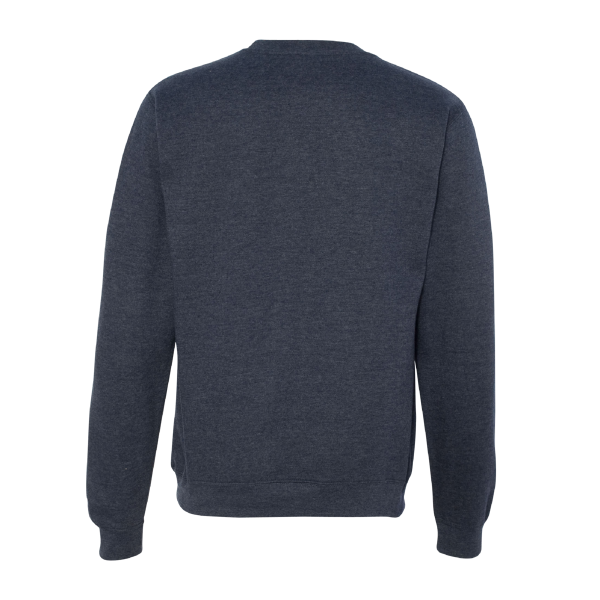 Independent Trading Co. Unisex Midweight Crewneck Sweatshirt, Classic Navy Heather, Back view