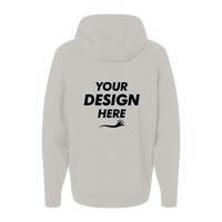 Independent Trading Co. Unisex Perform Hooded Sweatshirt, Smoke, Back view, Mockup