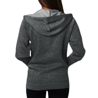 Independent Trading Co. Unisex Special Blend Raglan Full-Zip Hooded Sweatshirt, Carbon / Carbon, Back view