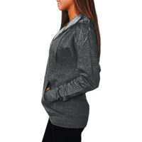 Independent Trading Co. Unisex Special Blend Raglan Full-Zip Hooded Sweatshirt, Carbon / Carbon, Left Side view