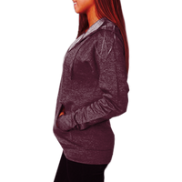Independent Trading Co. Unisex Special Blend Raglan Full-Zip Hooded Sweatshirt, Maroon / Maroon, Left Side view