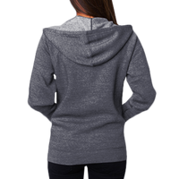 Independent Trading Co. Unisex Special Blend Raglan Full-Zip Hooded Sweatshirt, Midnight Navy / Midnight Navy, Back view
