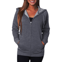Independent Trading Co. Unisex Special Blend Raglan Full-Zip Hooded Sweatshirt, Midnight Navy / Midnight Navy, Front view