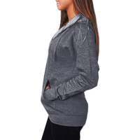 Independent Trading Co. Unisex Special Blend Raglan Full-Zip Hooded Sweatshirt, Midnight Navy / Midnight Navy, Left Side view