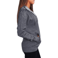Independent Trading Co. Unisex Special Blend Raglan Full-Zip Hooded Sweatshirt, Midnight Navy / Midnight Navy, Right Side view