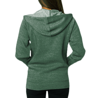 Independent Trading Co. Unisex Special Blend Raglan Full-Zip Hooded Sweatshirt, Moss / Moss, Back view