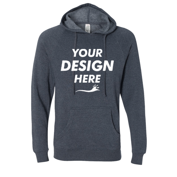 Independent Trading Co. Unisex Special Blend Raglan Hooded Sweatshirt, Midnight Navy / Midnight Navy, Front view, Mockup