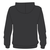 Independent Trading Co. Women's California Wave Wash Full-Zip Hooded Sweatshirt, Black, Back view