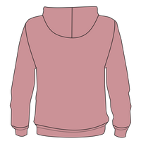 Independent Trading Co. Women's California Wave Wash Full-Zip Hooded Sweatshirt, Dusty Rose, Back view